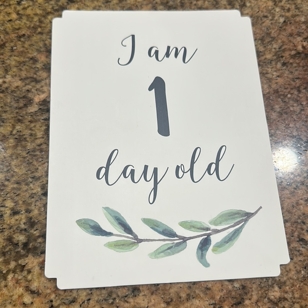 Baby monthly milestones cards until 1 year old
